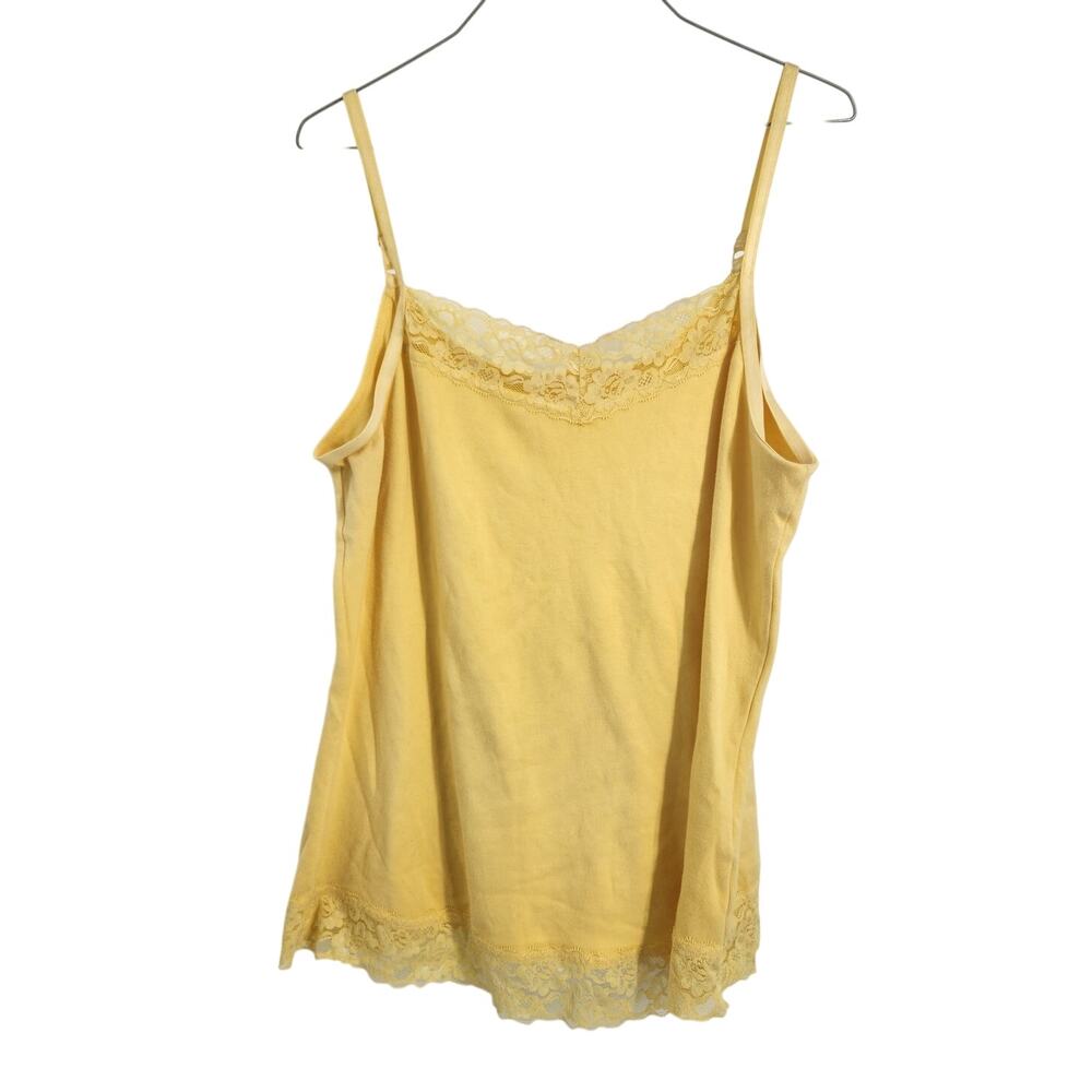 CJ Banks Yellow Spaghetti Strap Tank Top Womens Size 1X